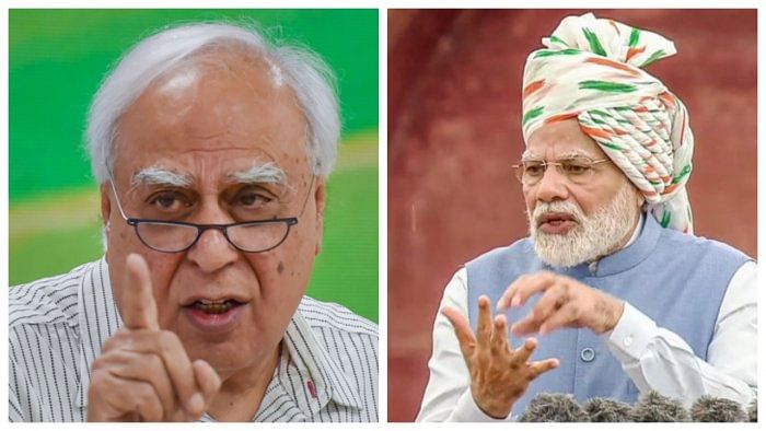 Kapil Sibal, PM Modi. Credit: PTI File Photos 