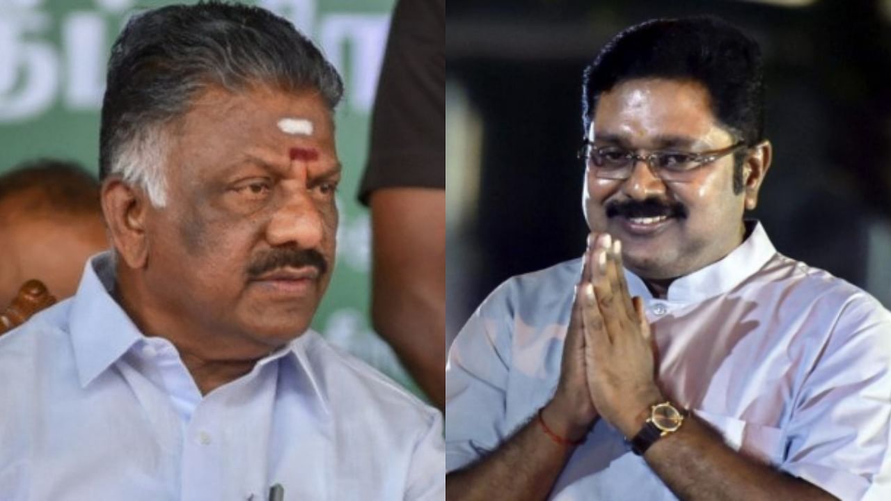 O Panneerselvam and T T V Dhinakaran. Credit: PTI File Photos