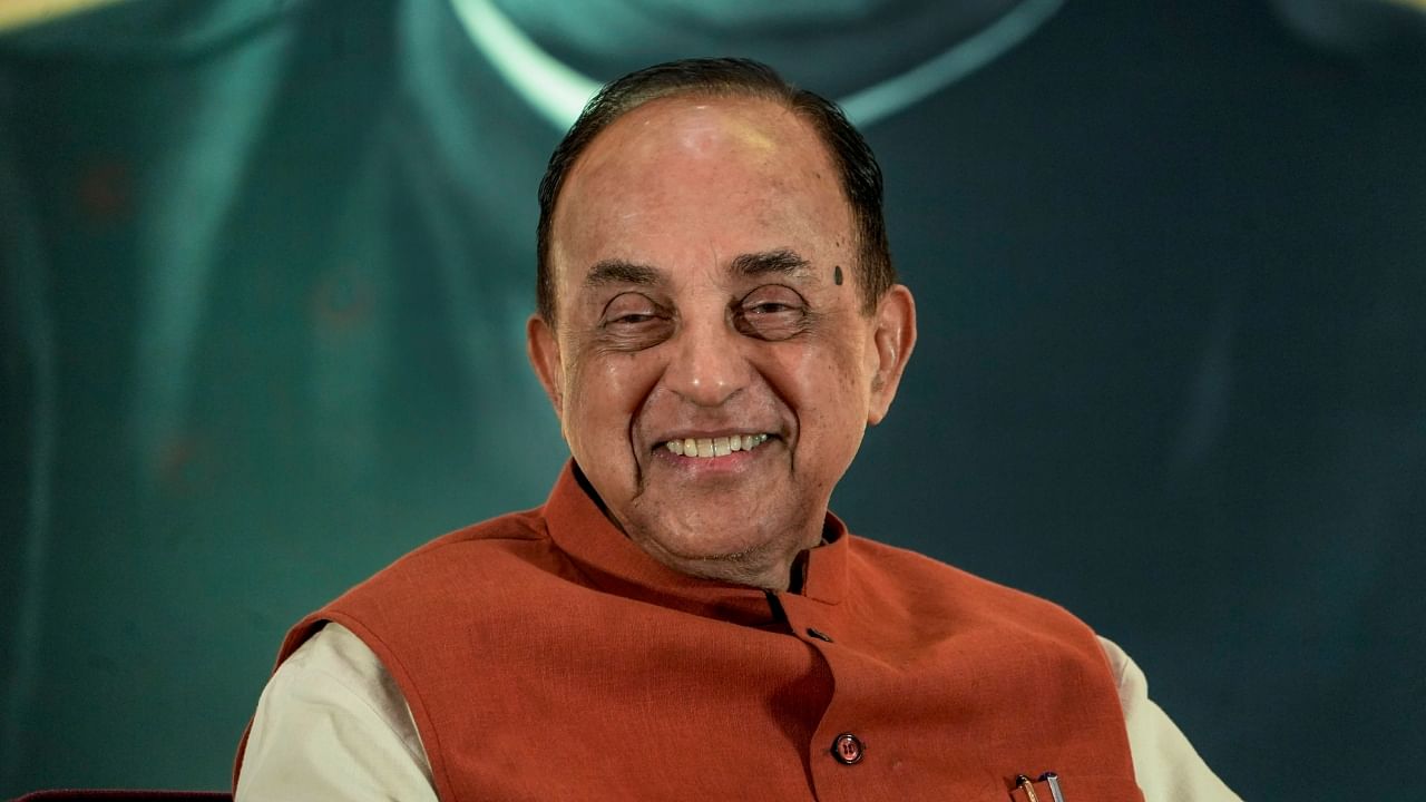 Economist and senior BJP leader Subramanian Swamy during an interactive session organised by FICCI FLO, in Kolkata, May 9, 2023. Credit: PTI Photo