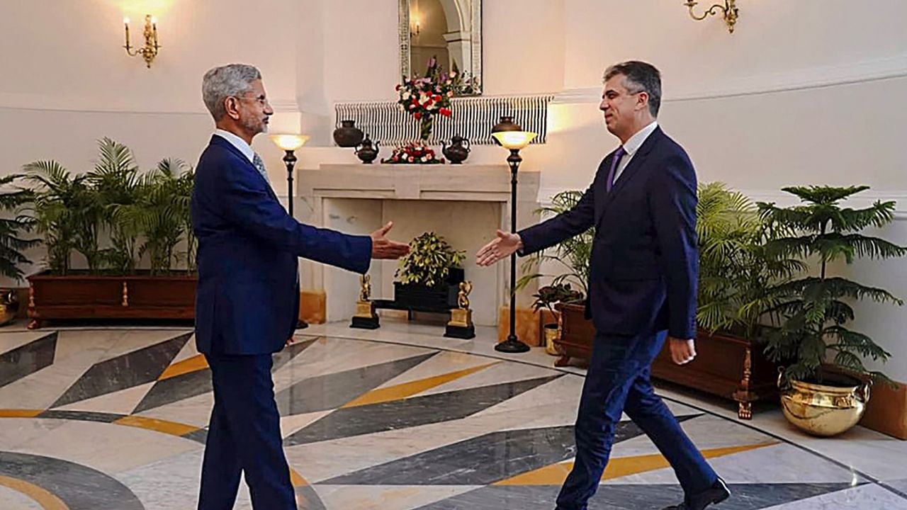 External Affairs Minister S Jaishankar meets Minister of Foreign Affairs of Israel Eli Cohen, in New Delhi, May 9, 2023. Credit: PTI Photo