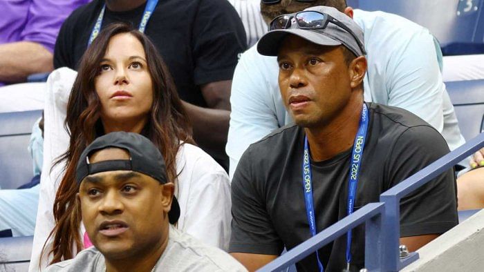 Tiger Woods with ex-girlfriend Erica Herman. Credit: Reuters Photo