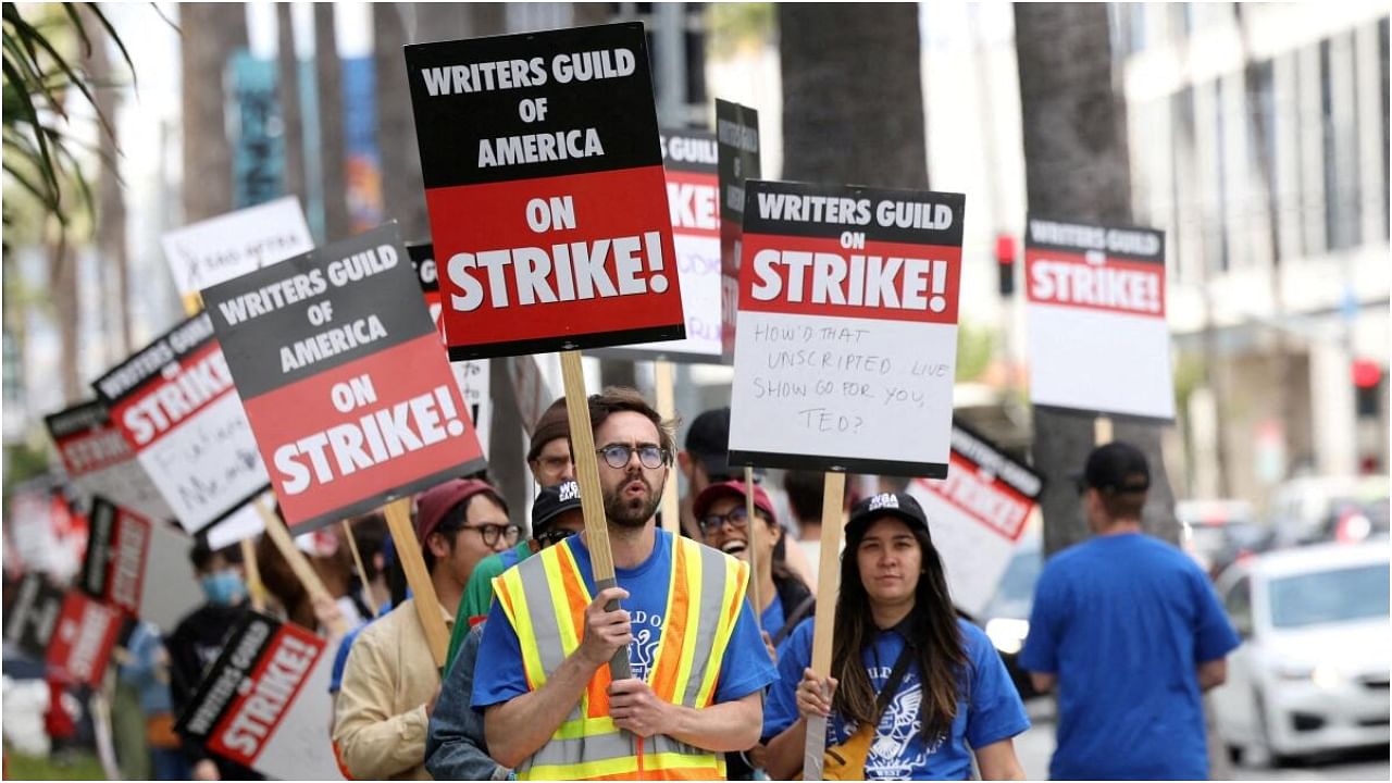 Writers' strike in the US. Credit: Reuters Photo