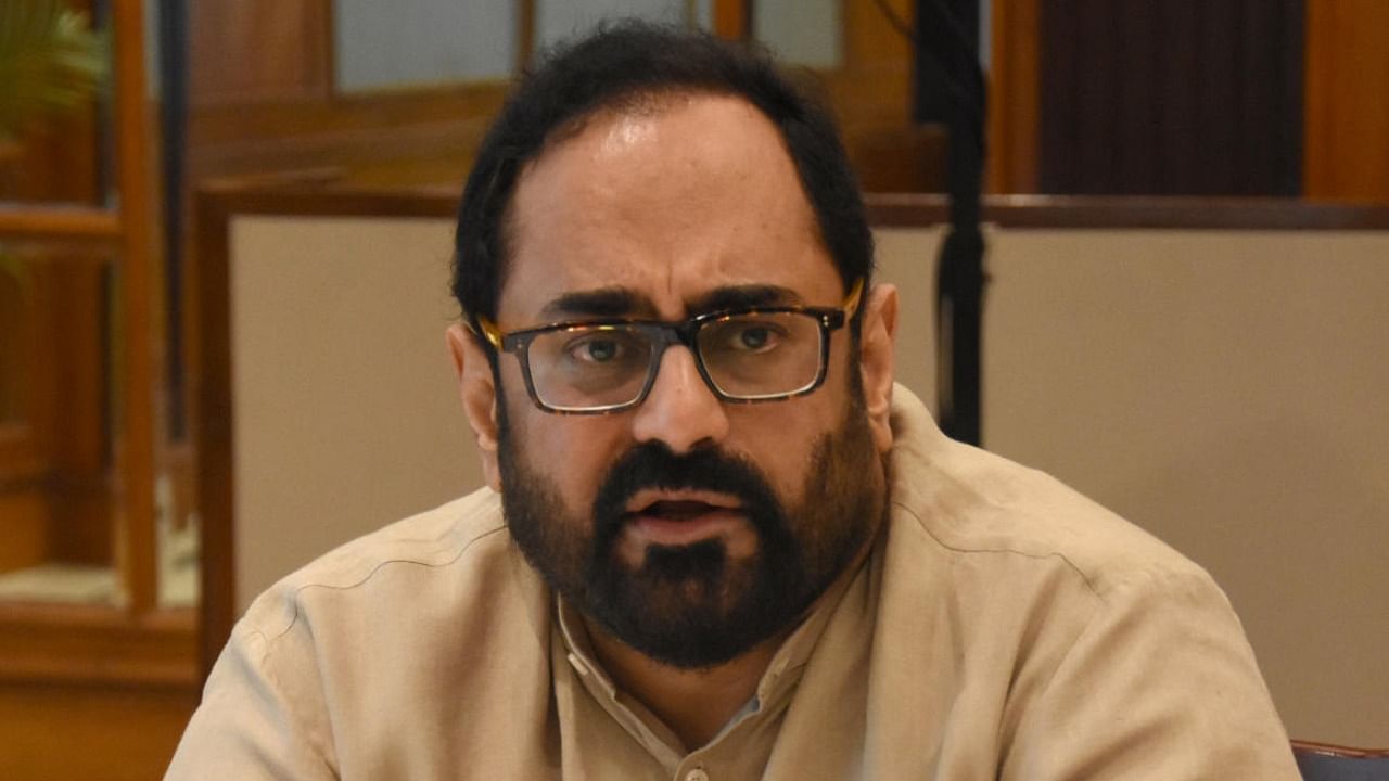 Minister of State for Electronics and Information Technology Rajeev Chandrasekhar. Credit: DH File Photo