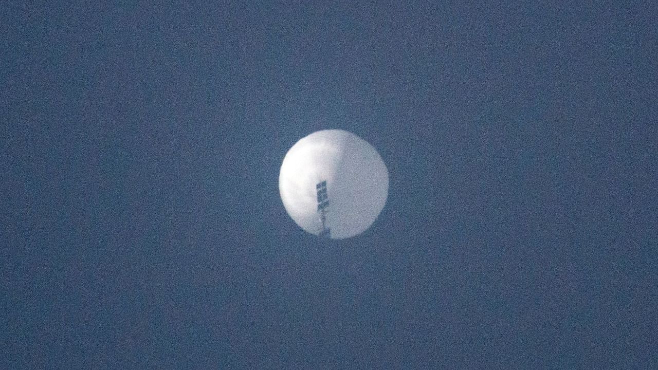 The suspected Chinese spy balloon. Credit: AFP Photo/Chase Doak