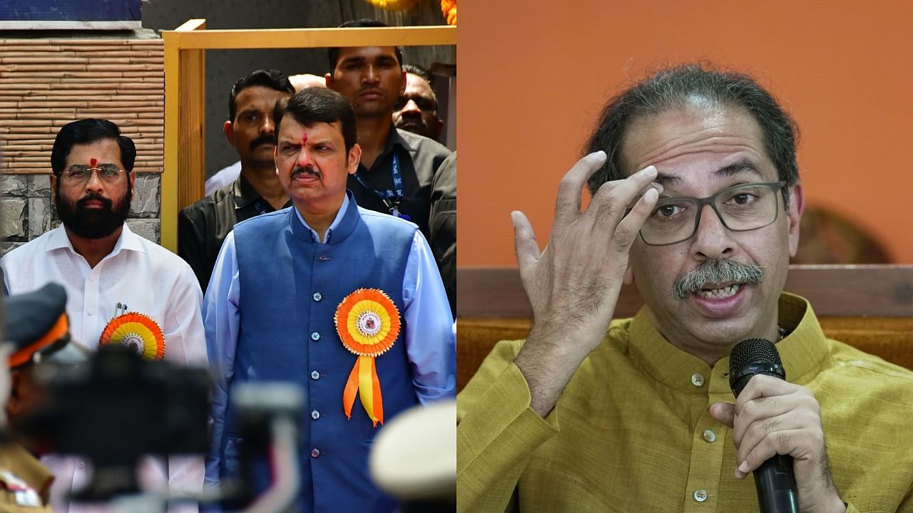 Last June, Shinde and 39 MLAs rebelled against the undivided Shiv Sena leadership leading to party’s split and collapse of the MVA government. Credit: PTI Photos