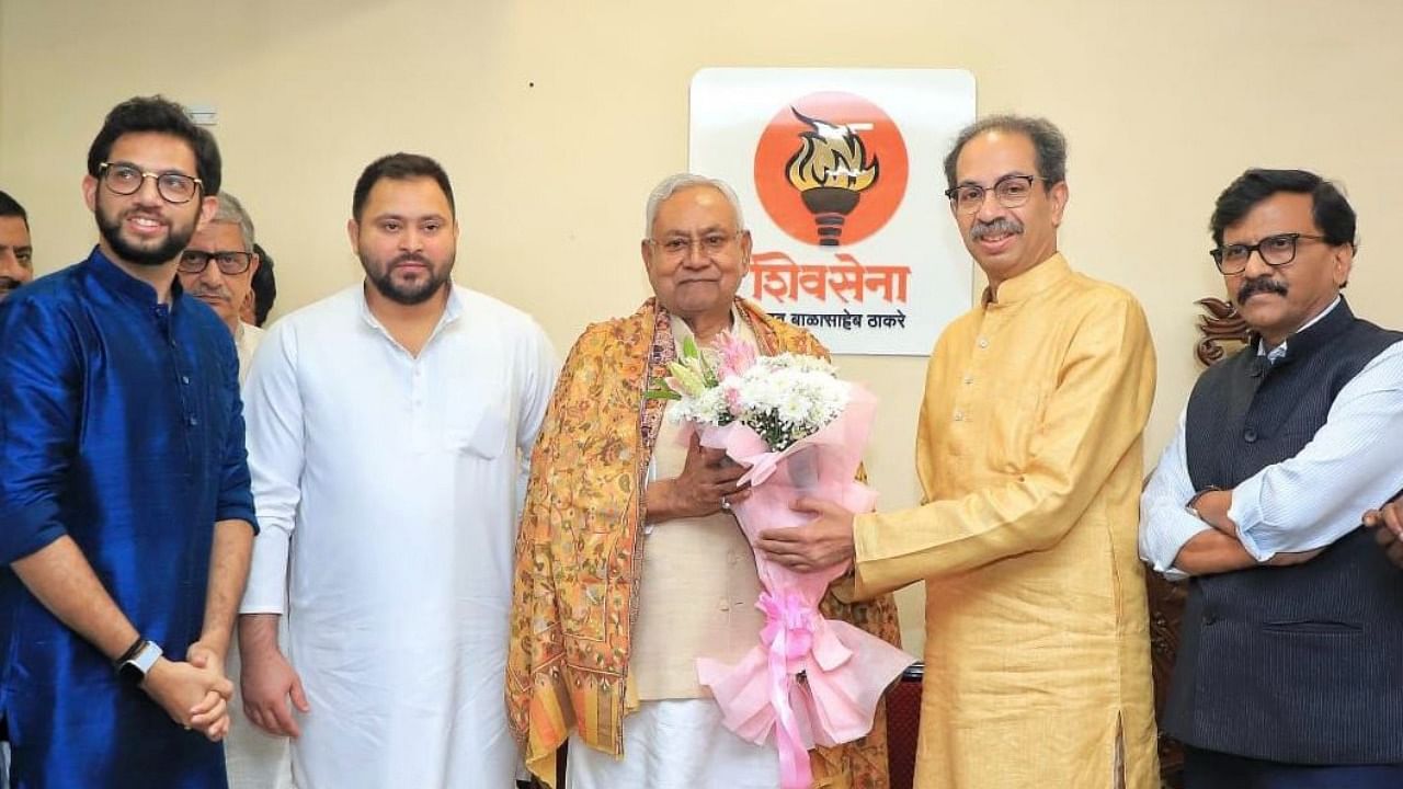 The Bihar CM has been meeting Opposition leaders to strengthen the bloc against the BJP ahead of the Lok Sabha polls due next year. Credit: Twitter/@yadavtejashwi