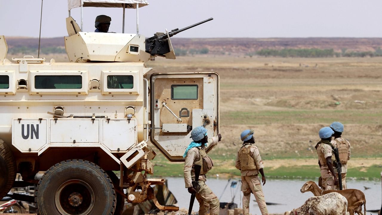 The UN peacekeeping mission in Mali MINUSMA (United Nations Multidimensional Integrated Stabilisation Mission in Mali). Credit: AFP File Photo