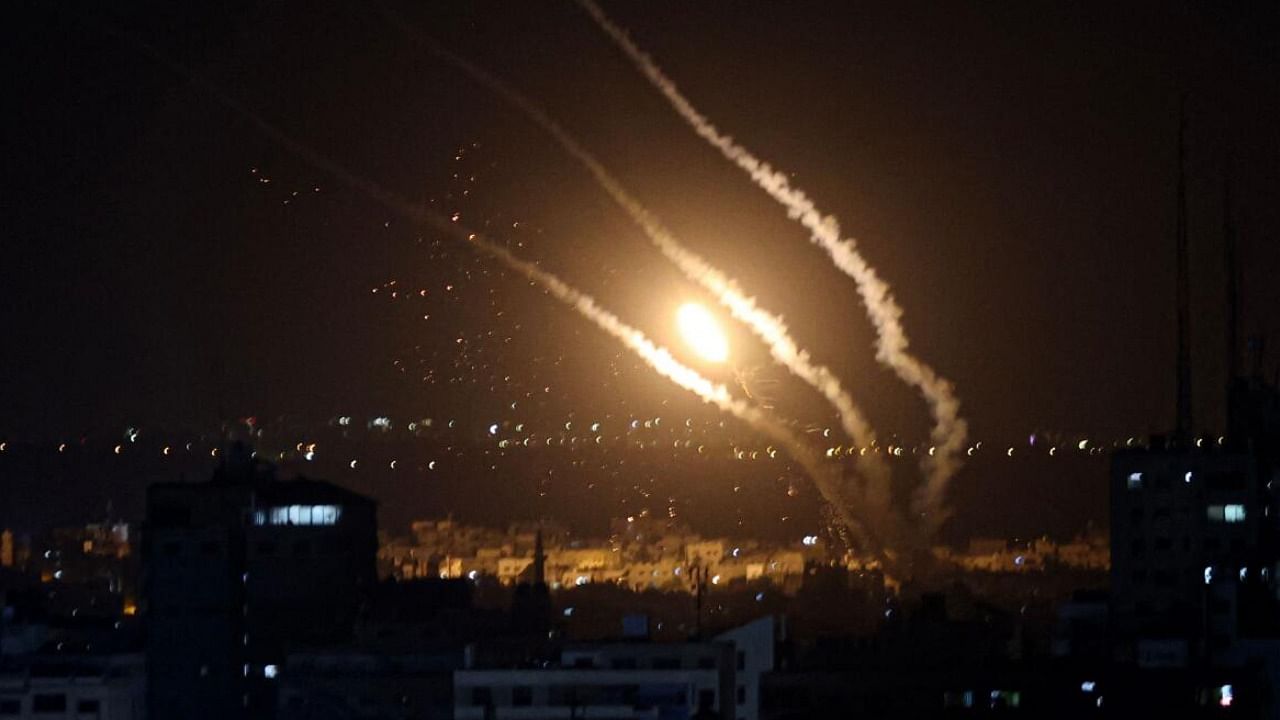 Rockets are launched from Gaza City towards Israel. Credit: AFP Photo