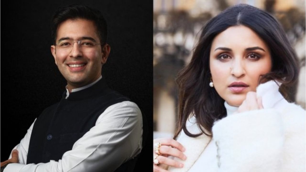 Dating rumours between Raghav and Parineeti began last month when the two were pictured together in London and then in Mumbai. The two have often been pictured together at Mumbai and New Delhi airport. Credit: Credit: Instagram/@raghavchadha88 & Instagram/@parineetichopra