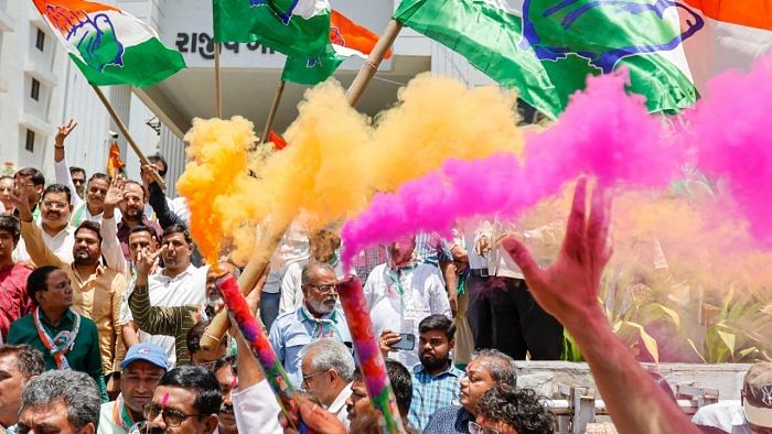 President of the Goa Forward party and former deputy chief minister Vijai Sardesai also described the Congress victory in Karnataka as a "victory of democracy" and a strong statement against 'communal and divisive politics'. Credit: PTI Photo