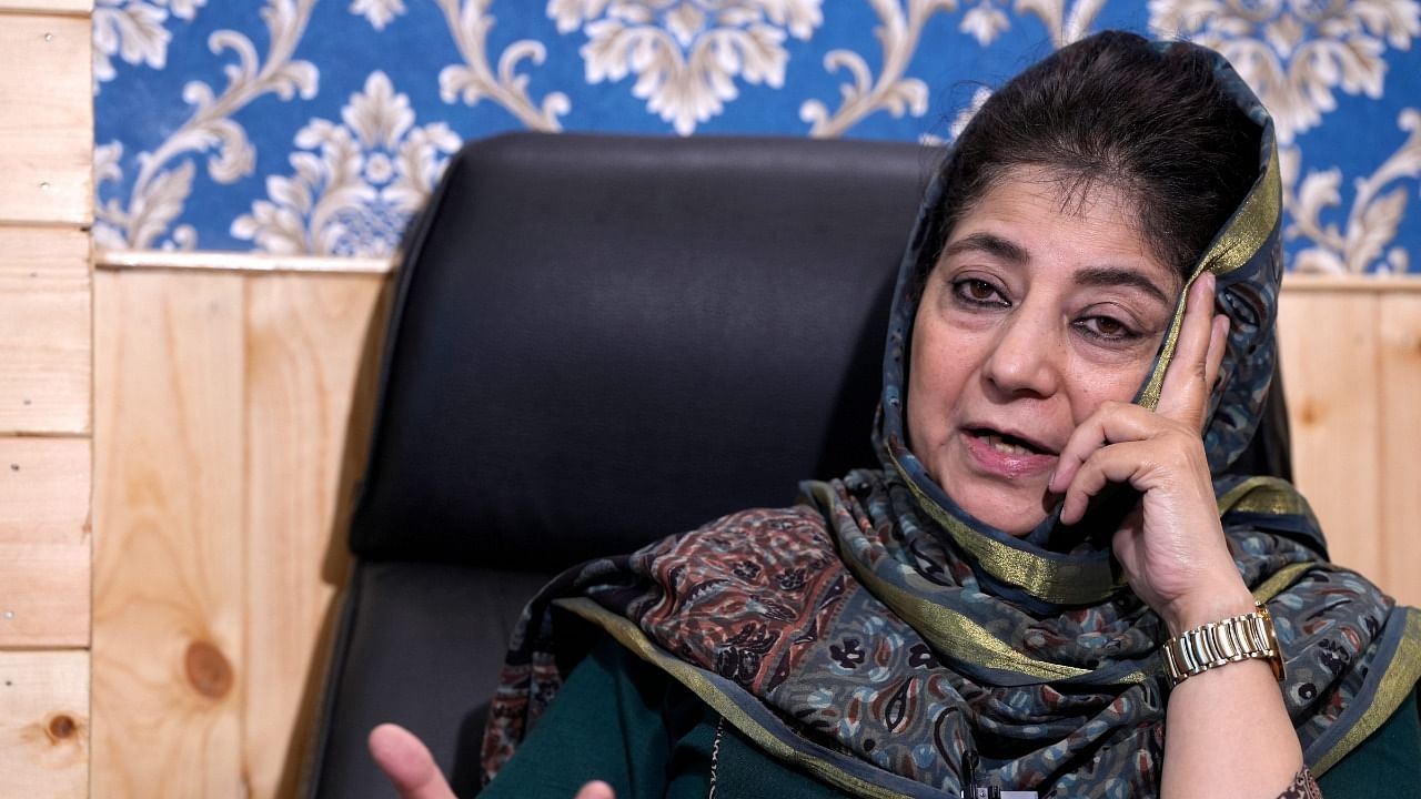Peoples Democratic Party (PDP) President Mehbooba Mufti. Credit: PTI Photo
