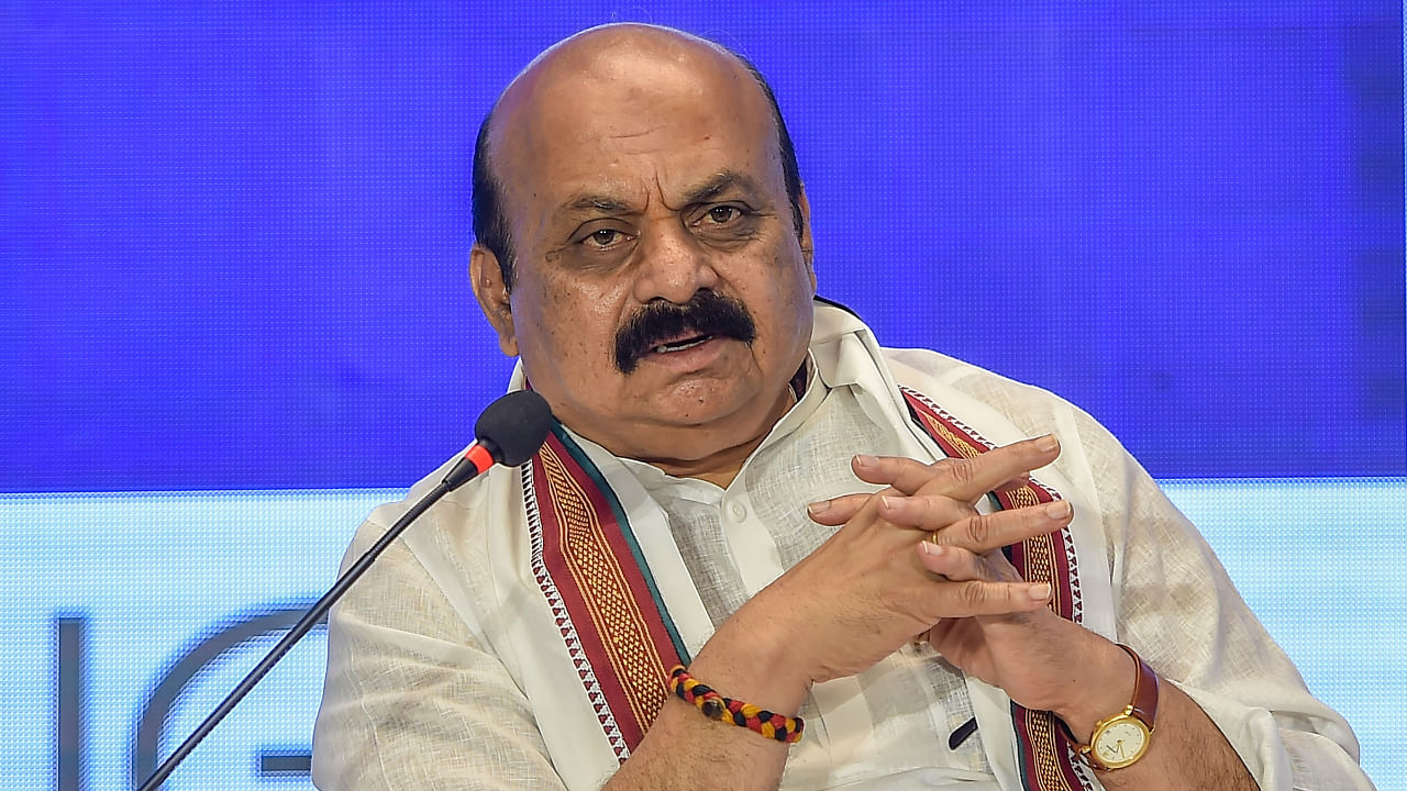 Speaking to reporters after a meeting of top BJP leaders, Bommai said the party's state president Nalin Kumar Kateel has convened a meeting of new MLAs in the next 3-4 days where various issues would be discussed. Credit: PTI Photo