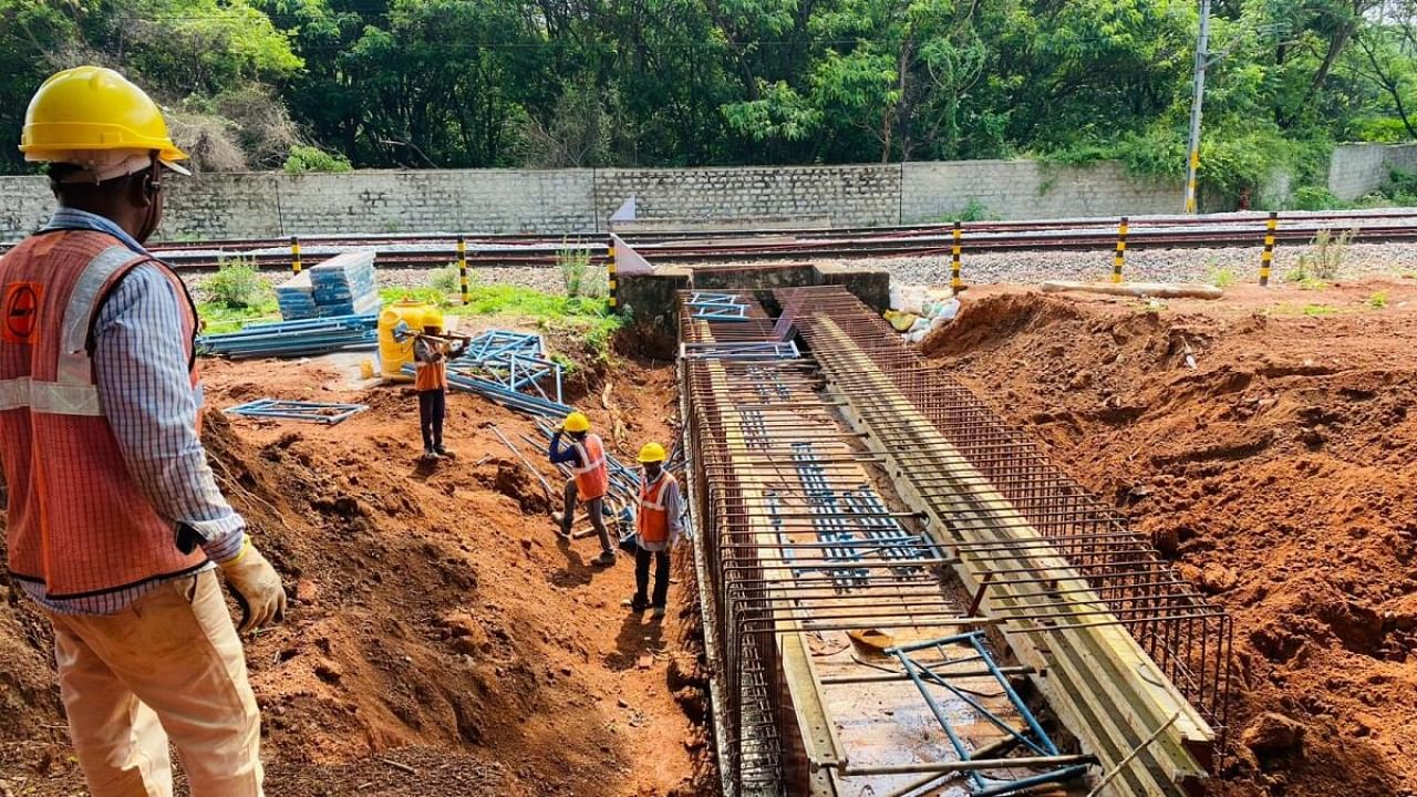 Construction of suburban Rail Corridor-2 has started. Credit: DH Photo