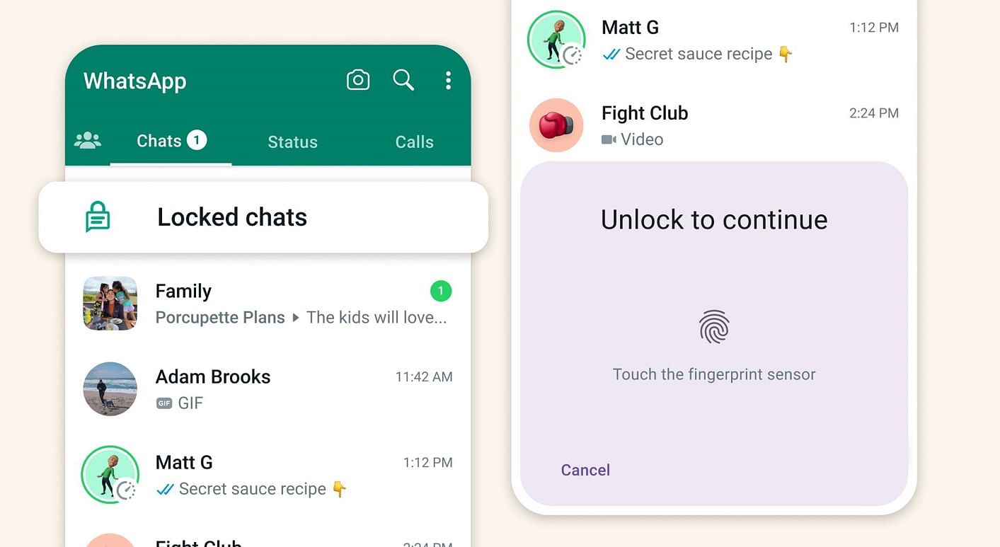 WhatsApp announces Chat Lock feature. Credit: Meta