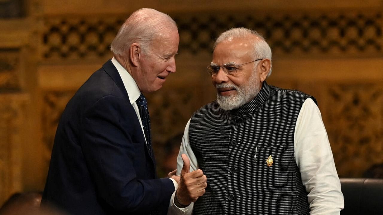 President of the US Joe Biden and Prime Minister of India Narendra Modi. Credit: Reuters Photo