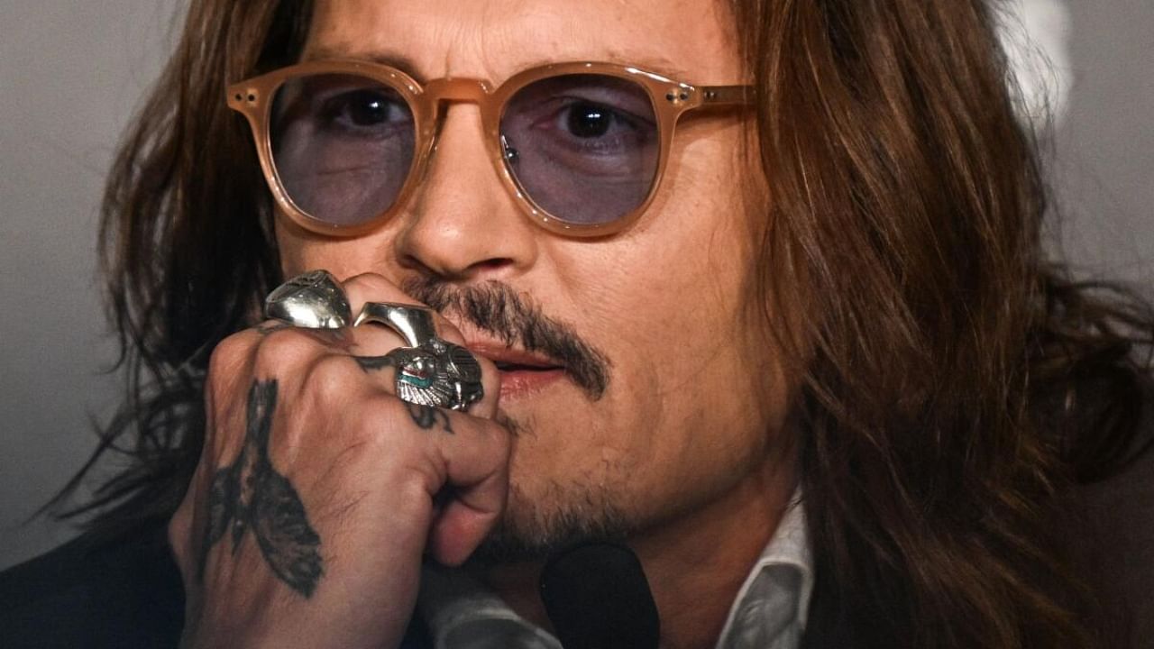 US actor Johnny Depp attends a press conference for the film "Jeanne Du Barry" during the 76th edition of the Cannes Film Festival in Cannes, southern France, on May 17, 2023. Credit: AFP Photo