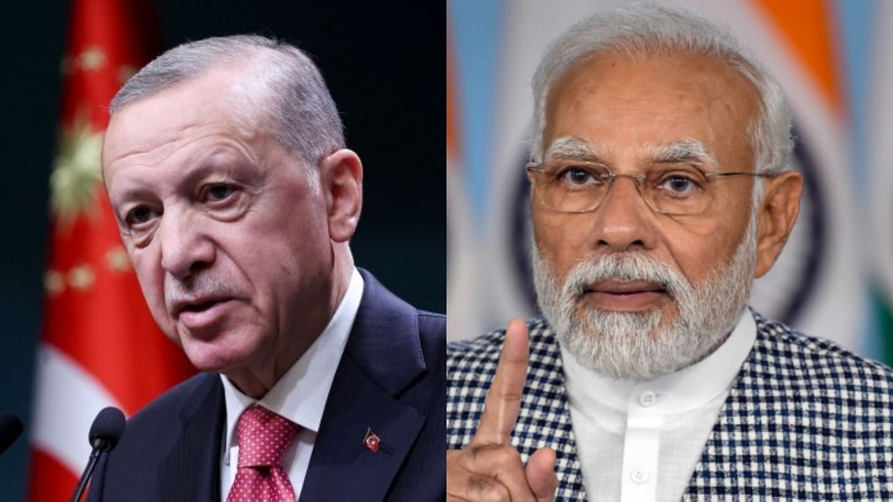 Recep Erdogan (left); Narendra Modi. Credit: Agency Photos