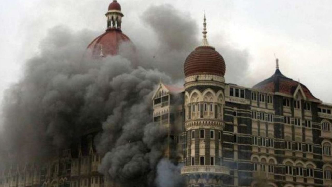 File photo of the Taj hotel in Mumbai during the 26/11 terror attack. Credit: PTI File Photo
