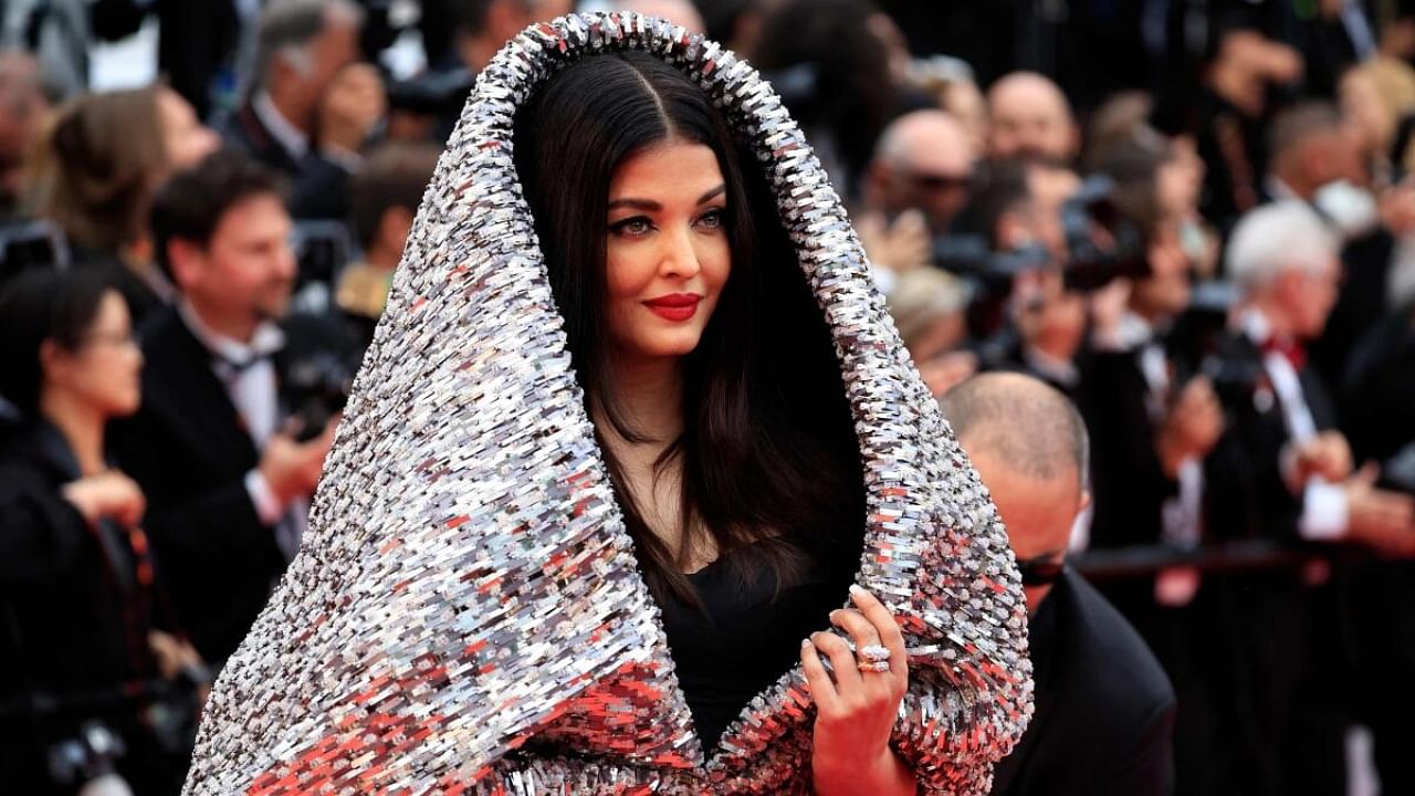 Indian actress Aishwarya Rai Bachchan arrives for the screening of the film "Indiana Jones and the Dial of Destiny" during the 76th edition of the Cannes Film Festival in Cannes, southern France, on May 18, 2023. Credit: AFP Photo
