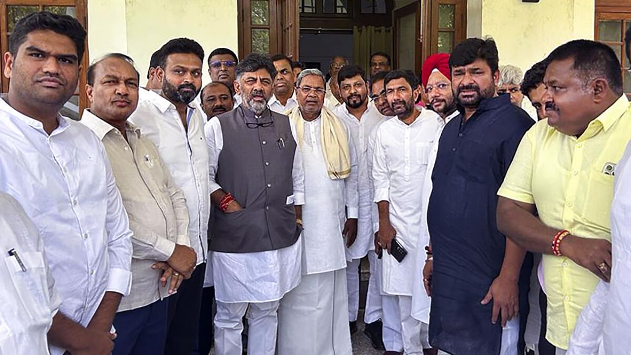 Since the party agreed to make Siddaramaiah as the CM, Congress president Mallikarjun Kharge and Shivakumar are expected to include their loyalists in the Cabinet. Credit: Special Arrangement