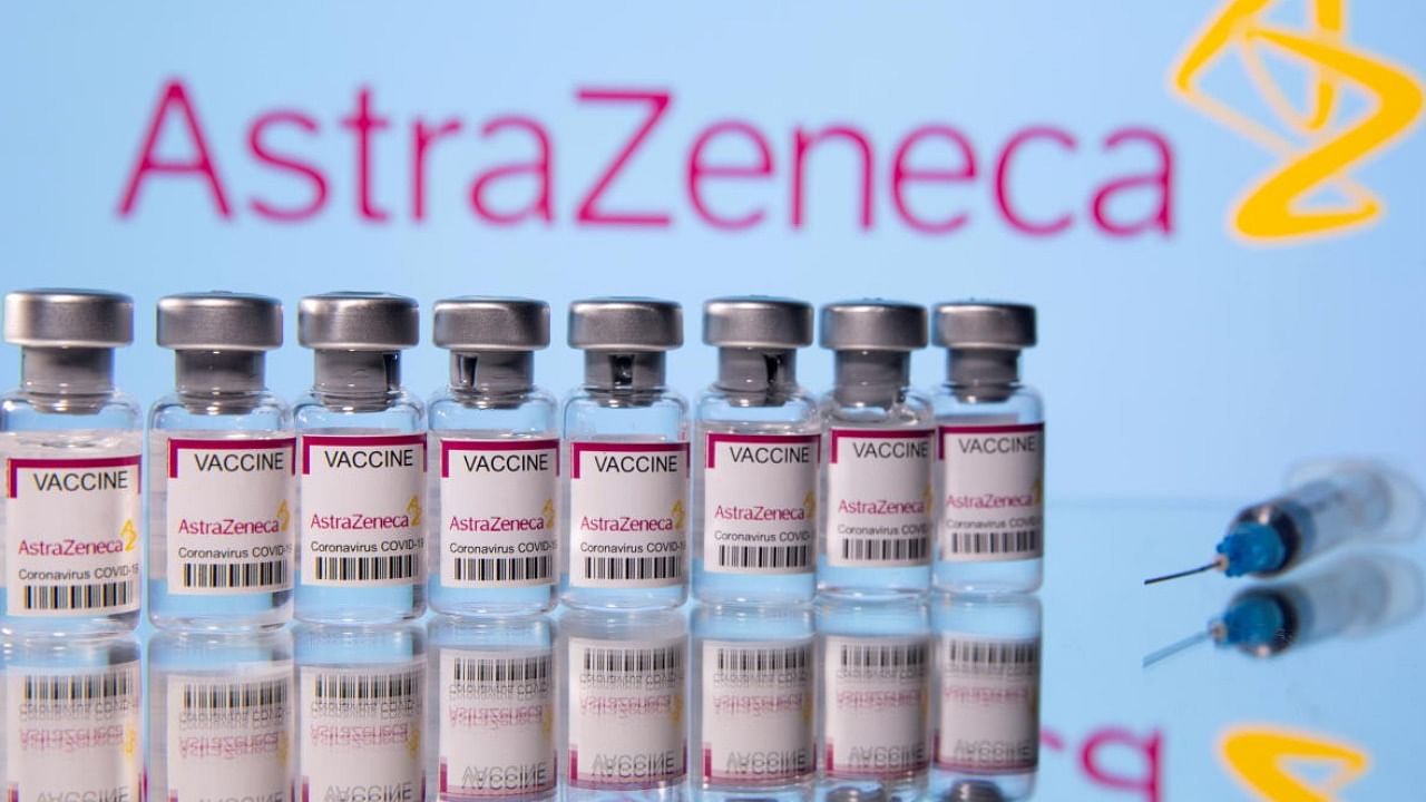 Vials labelled 'Astra Zeneca COVID-19 Coronavirus Vaccine'. Credit: Reuters Photo