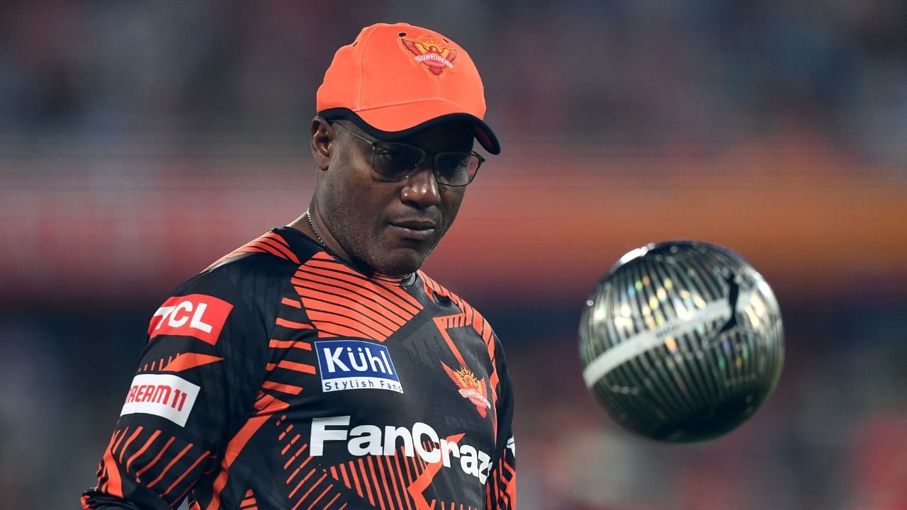 Batting legend and Sunrisers Hyderabad head coach Brian Lara. Credit: AFP Photo