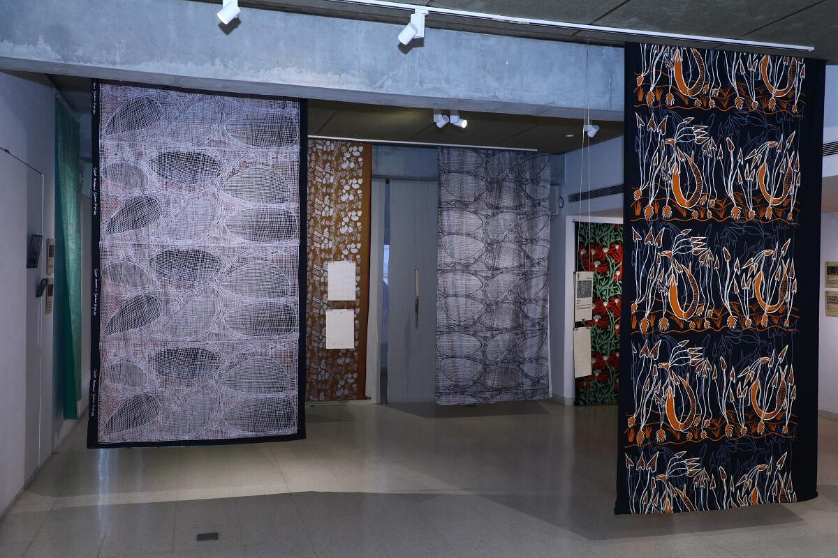 It features 26 works, and comprises screen-printed textiles with motifs, symbols and shapes central to the region. Credit: Special Arrangement