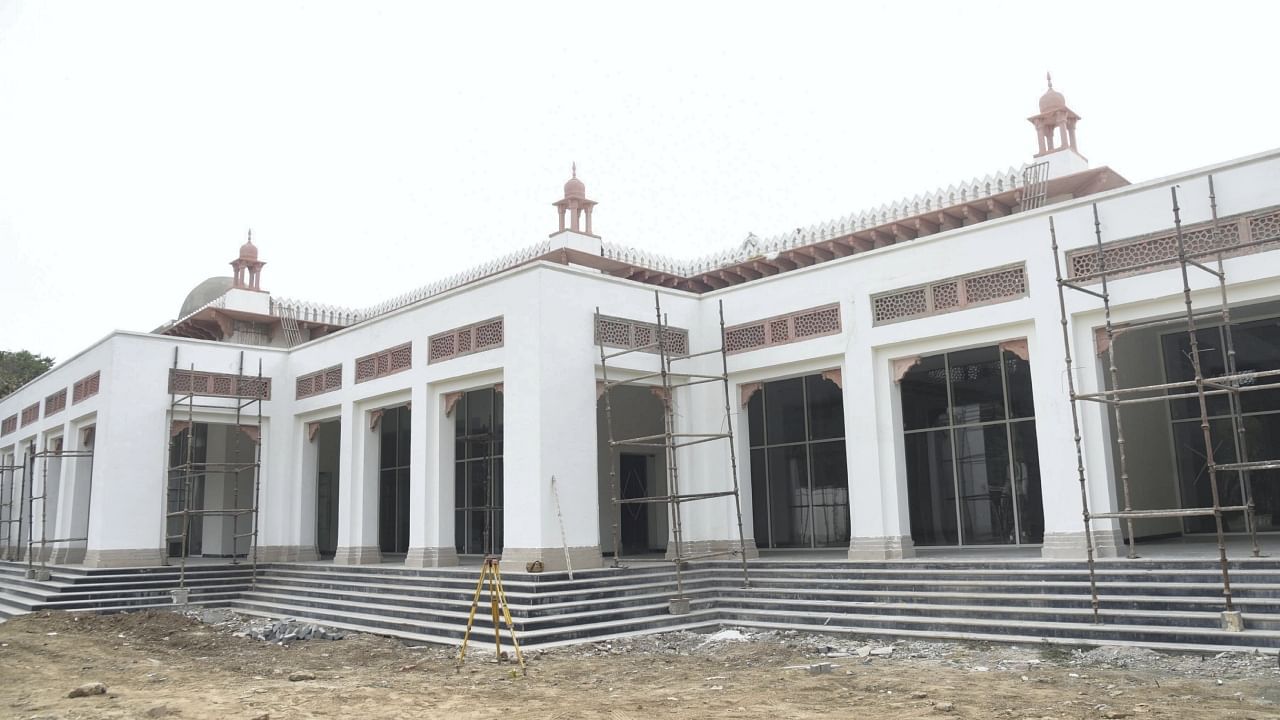 An under-construction new wing of the 95-year-old building of the Patna Museum. Credit: PTI Photo
