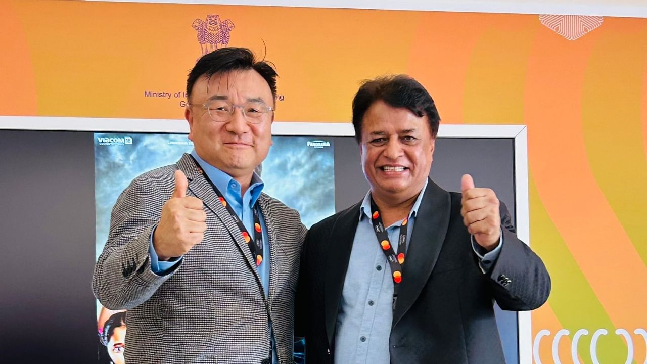 The announcement was made at the India Pavilion during the ongoing Cannes Film Festival by the studios with their respective heads Kumar Mangat Pathak and Jay Choi in attendance. Credit: Twitter/@taran_adarsh