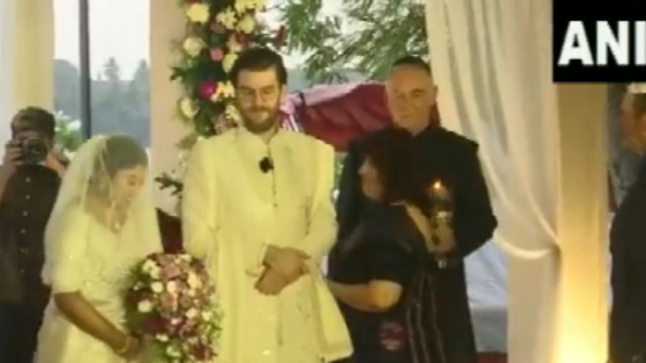 Rabbi Ariel Tyson from Israel officiated the wedding. Credit: Twitter / @ANI 