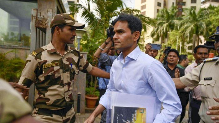 Sameer Wamkhede at the Mumbai CBI office. Credit: PTI Photo