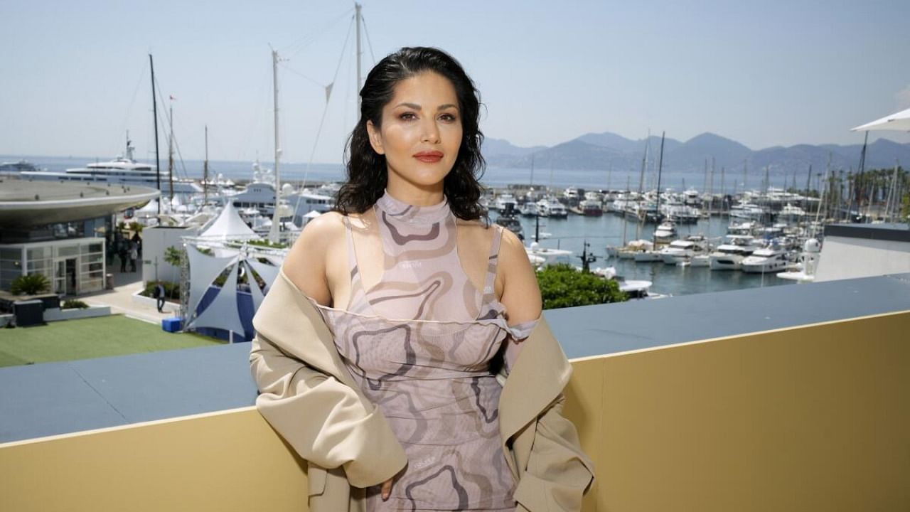 Sunny Leone poses for portrait photographs for the film 'Kennedy', at the 76th international film festival, Cannes, southern France, Tuesday, May 23, 2023. Credit: AP Photo