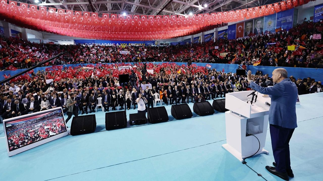 Erdogan has won votes with pledges to build victims new homes by early next year. Credit: AFP Photo/Press Office of the Presidency of Turkey