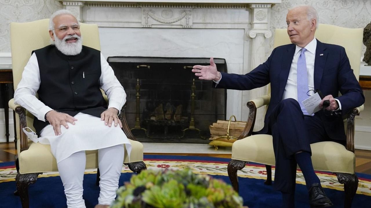 PM Modi and US President Joe Biden. Credit: PTI File Photo