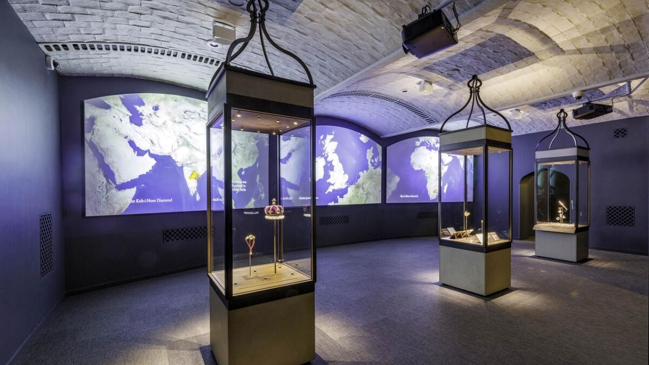 The new Jewel House exhibition which displays the Kohinoor diamond, at the Tower of London. Credit: PTI Photo