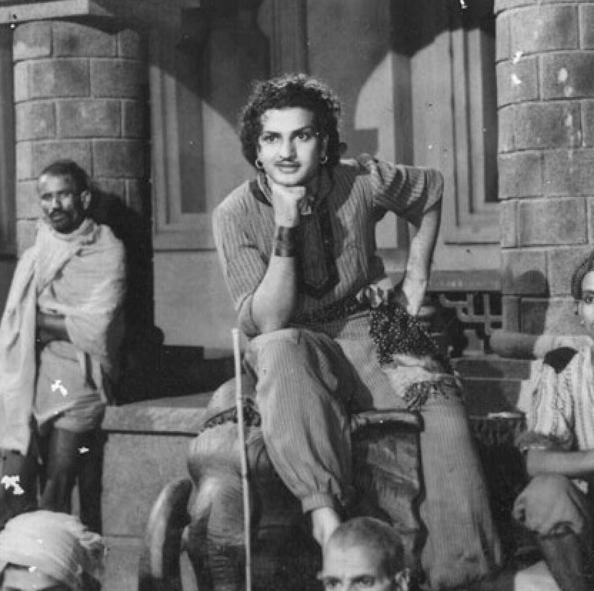 The actor in the 1951 film ‘Pathala Bhairavi’.