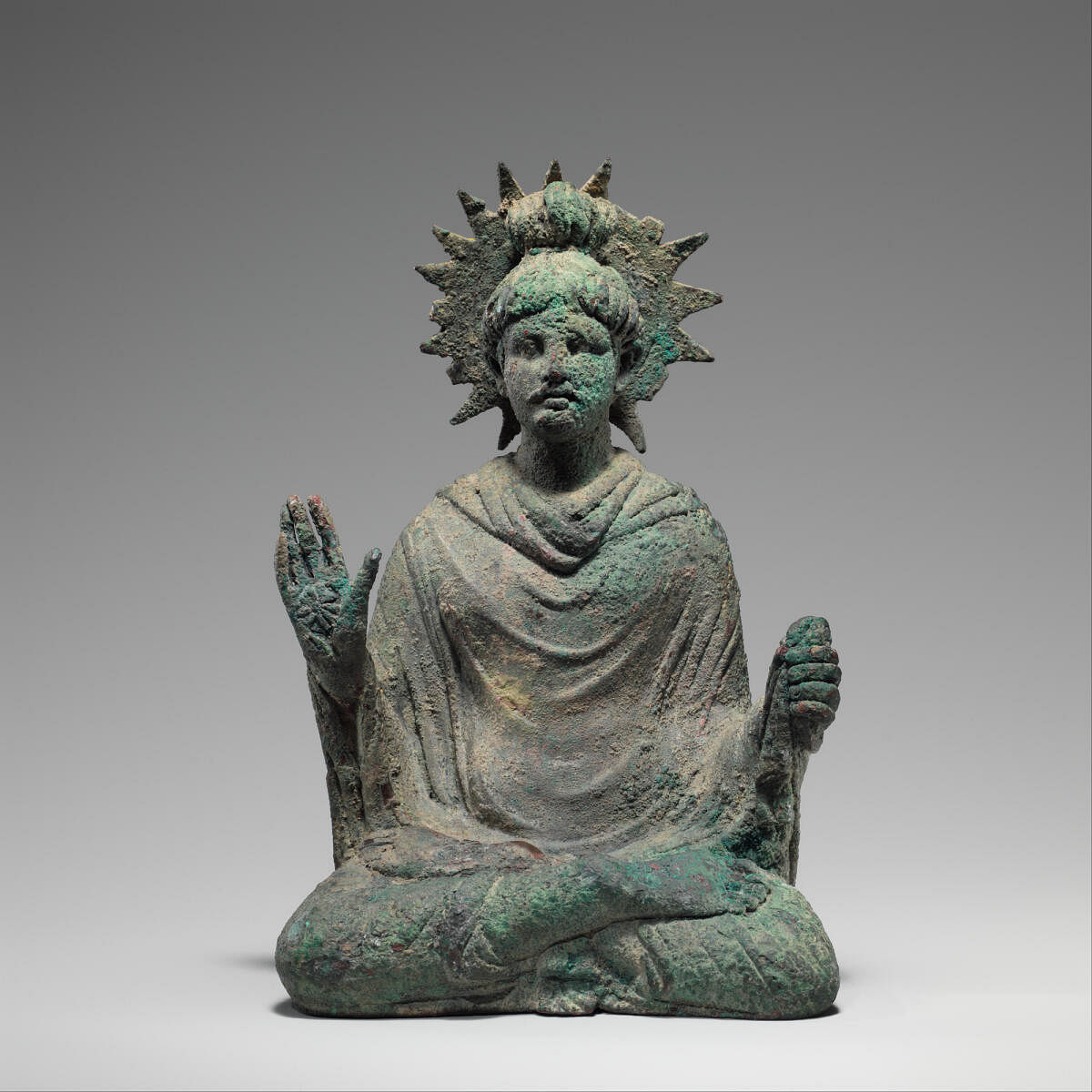Seated Buddha, Gandhara, Pakistan (first to mid-second century). Bronze with traces of gold leaf. (Pic courtesy: MOMA)