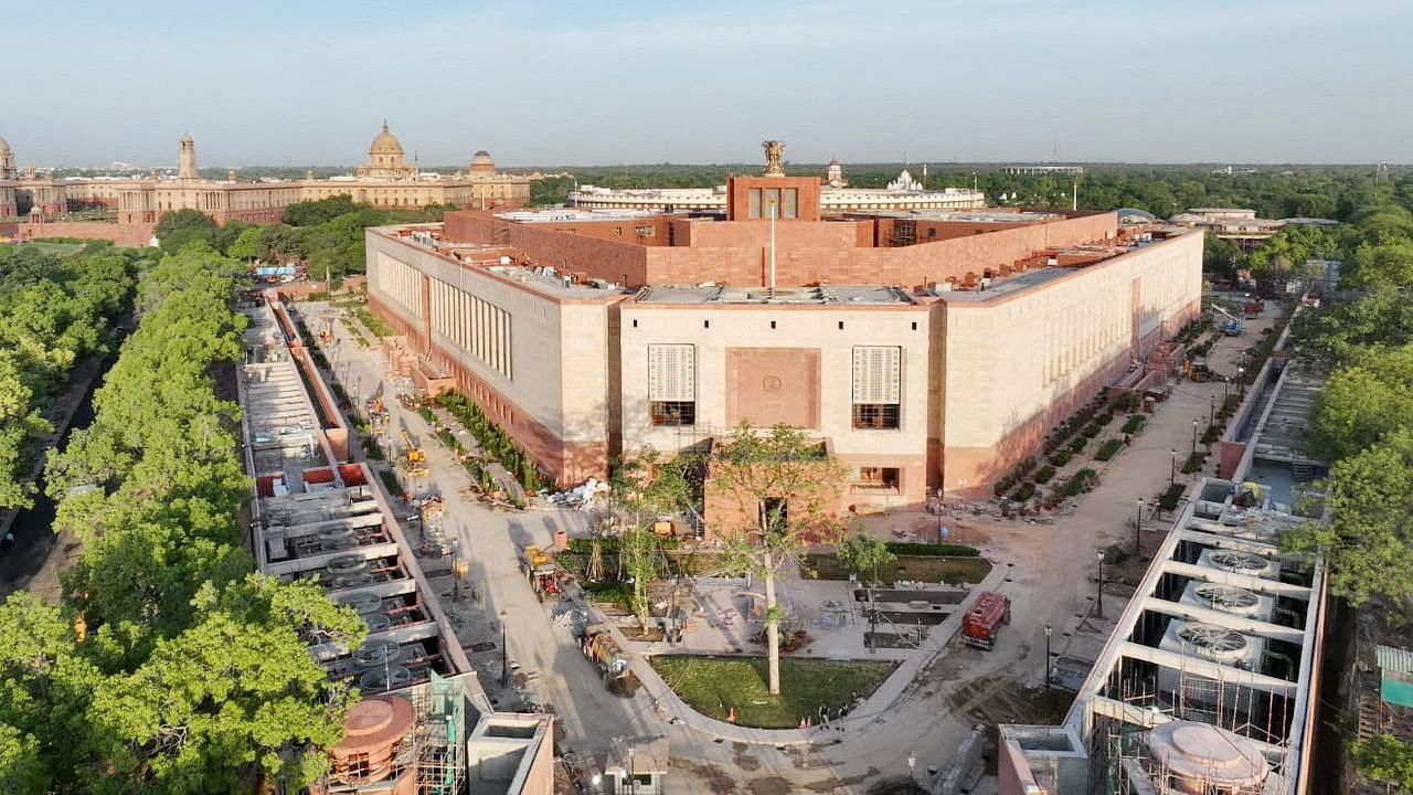 A view of India's new parliament building in New Delhi. Credit: Reuters Photo