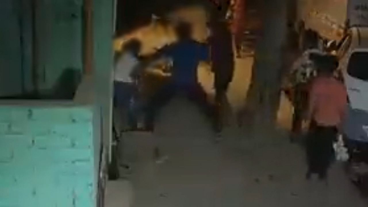 A nearly 90-second video of the incident that was shared online showed the accused pinning the victim to a wall with one hand and stabbing her repeatedly. Credit: IANS via Twitter