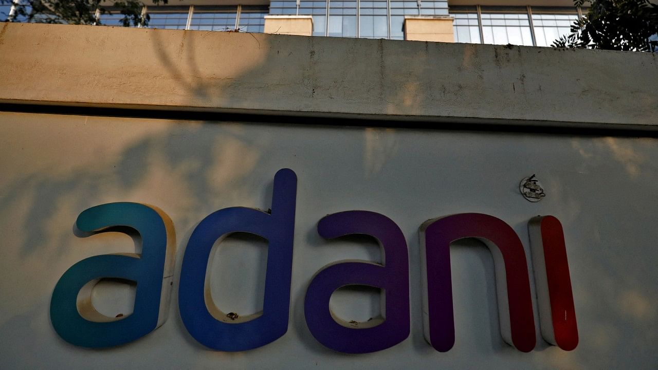 The logo of the Adani Group. Credit: Reuters Photo