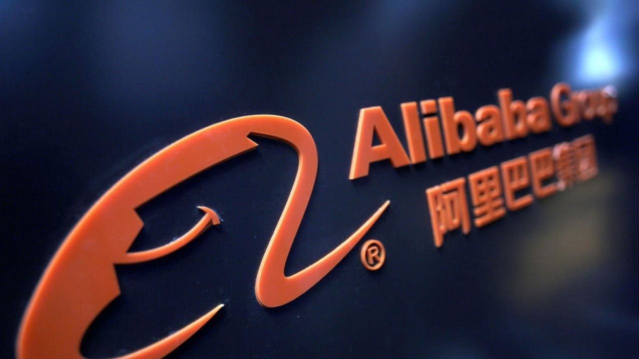A logo of Alibaba Group seen at an exhibition during the World Intelligence Congress in Tianjin, China. Credit: Reuters File Photo