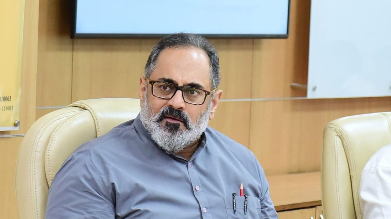 Union Minister of State for Electronics and IT Rajeev Chandrasekhar. Credit: Twitter/@Rajeev_GoI