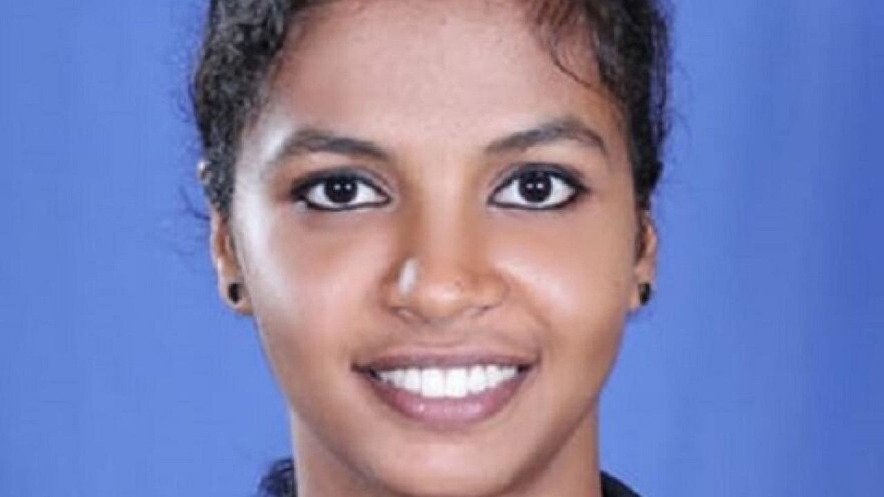 State volleyball player Padangady Poyyegudde Saliyath. Credit: Special Arrangement