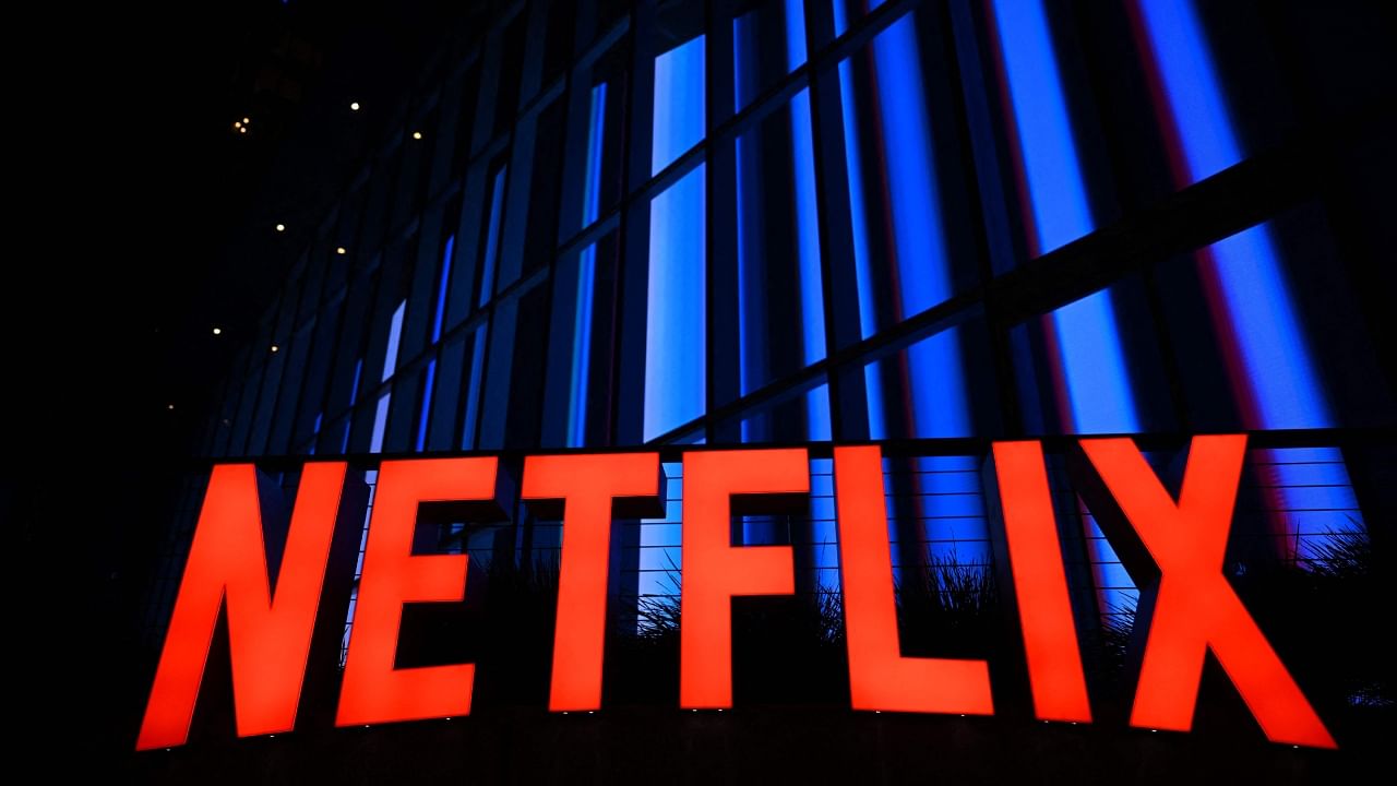 The Netflix logo at the Netflix Tudum Theater in Los Angeles, California, USA. Credit: AFP Photo