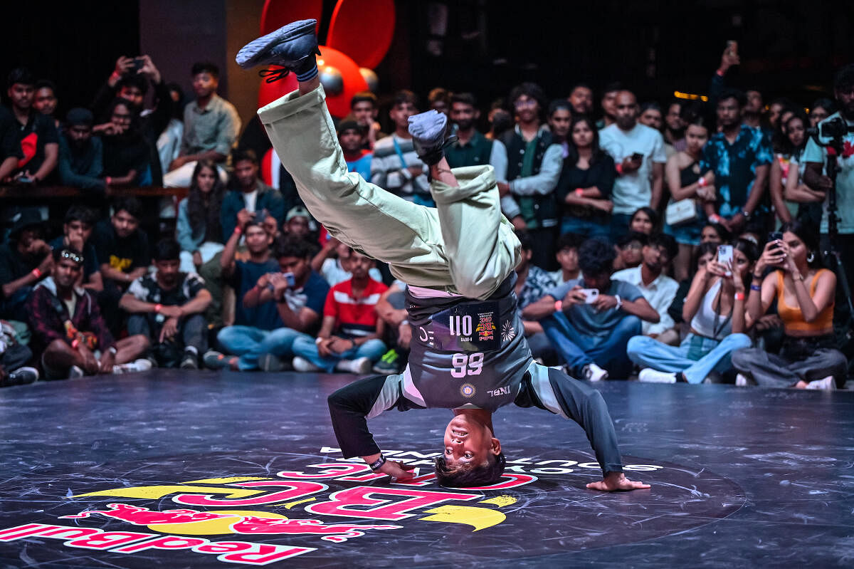 B-Boy Arjun LX at a cypher in Bengaluru recently.