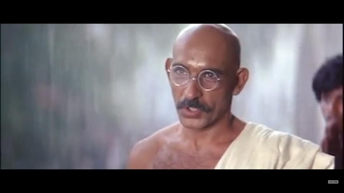 Ben Kingsley as Gandhi in 'Gandhi' (1982).