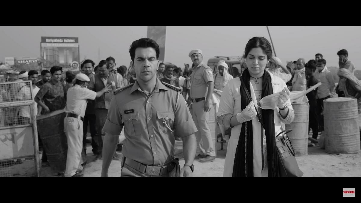 Rajkummar Rao and Bhumi Pednekar in ‘Bheed’.