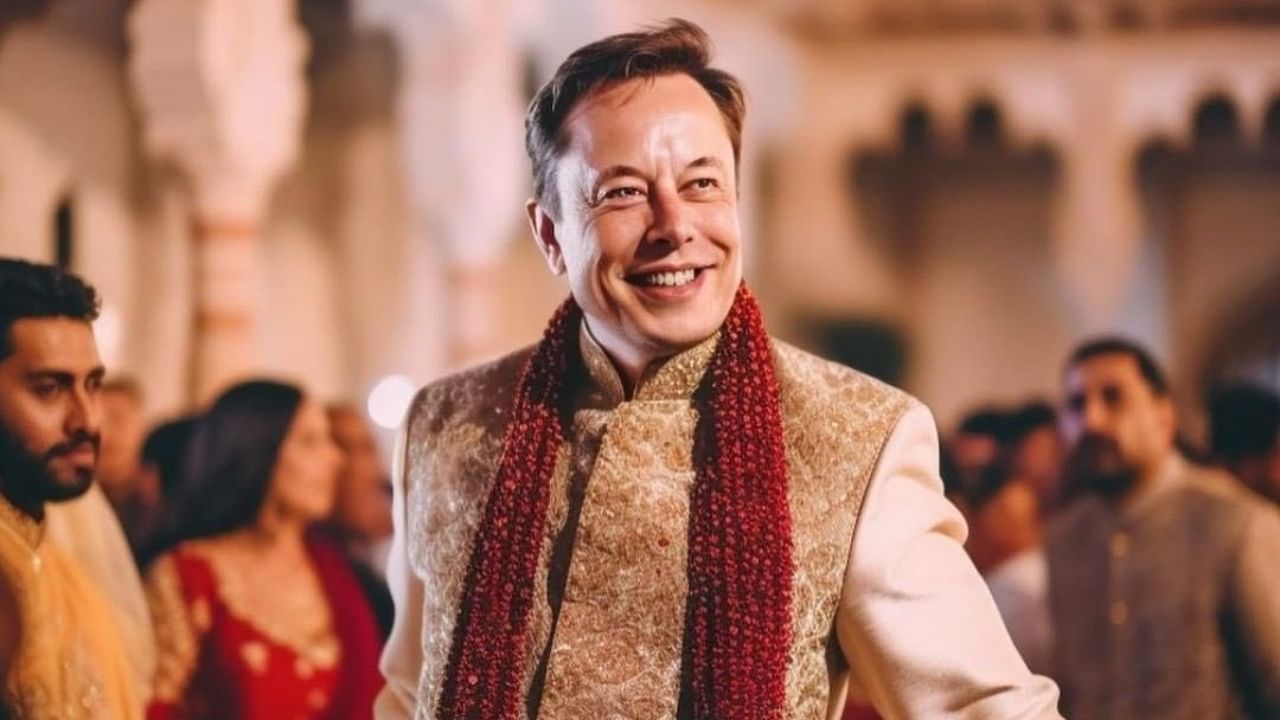 The Twitter handle DogeDesigner tweeted the image of Musk wearing the traditional Indian dress, generally meant to be worn on wedding occasions. Credit: Twitter/@cb_doge