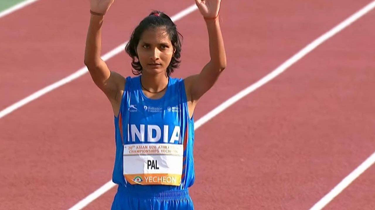 Antima Pal came 3rd in the in 5000m event at the Asian U20 Athletics Championships, Yecheon. Credit: Twitter/@Media_SAI