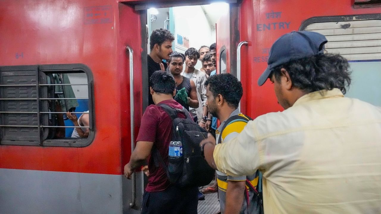 Relatives of passengers, who were travelling in the trains during the Balasore triple train mishap, board a special train going to Odisha's Bhadrak to meet them, at the Central Railway Station, in Chennai, Saturday, June 3, 2023. Several trains were cancelled following an accident involving three trains in Odisha's Balasore. Credit: PTI Photo